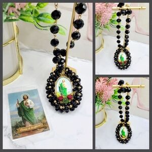 San Judas (St. Jude) Beaded Medallion